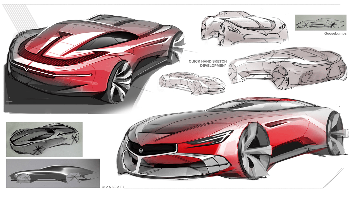 automotive   Automotive design car design concept car maserati poduct design sketch transportation Transportation Design
