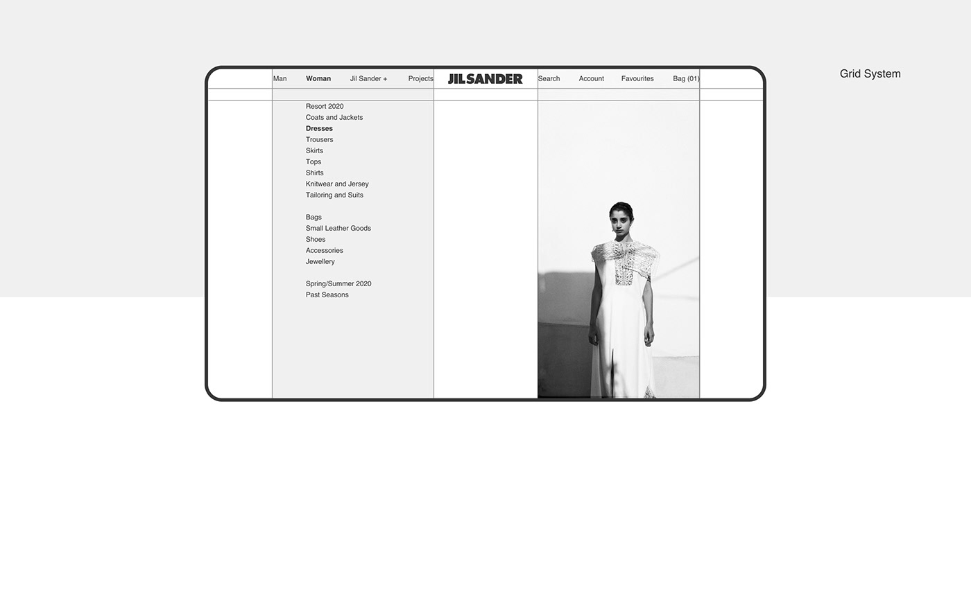 Fashion  fashion brand interaction Interface jil sander Minimalism UI/UX user interface Web Web Design 