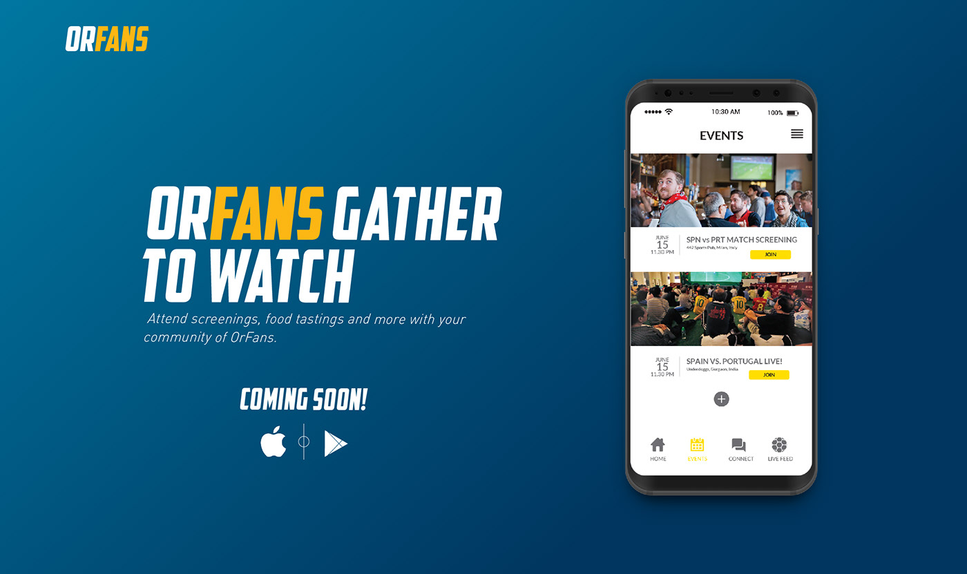 Orfans fifa 2018 Mobile app ui ux India Website Design football FIFA World Cup Russia fans