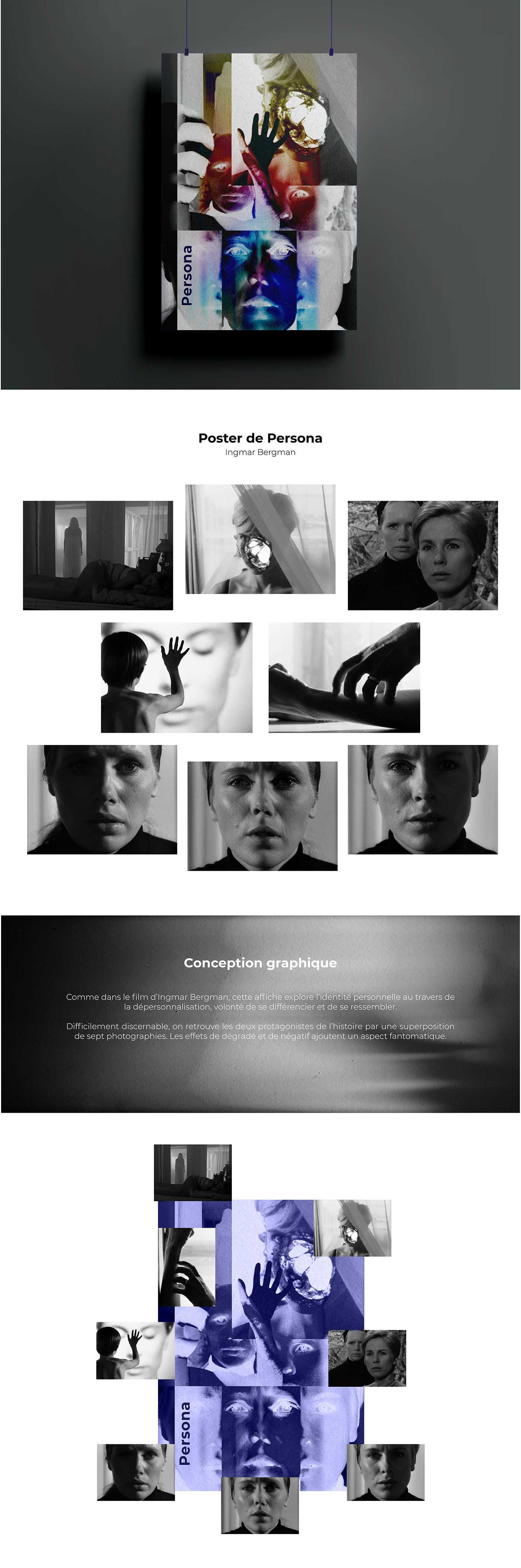 artwork collage movie poster Cinema cinematography design Film   ingmar bergman movie poster