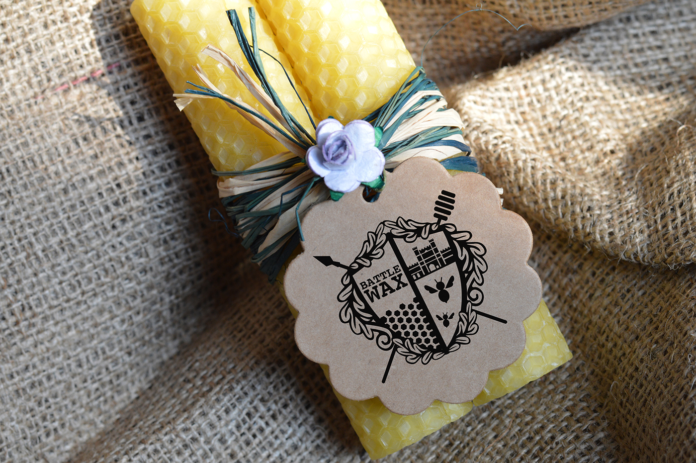 logo brand cadle honey wax bees bumble stamp natural Nature history battle East Sussex abbey tag