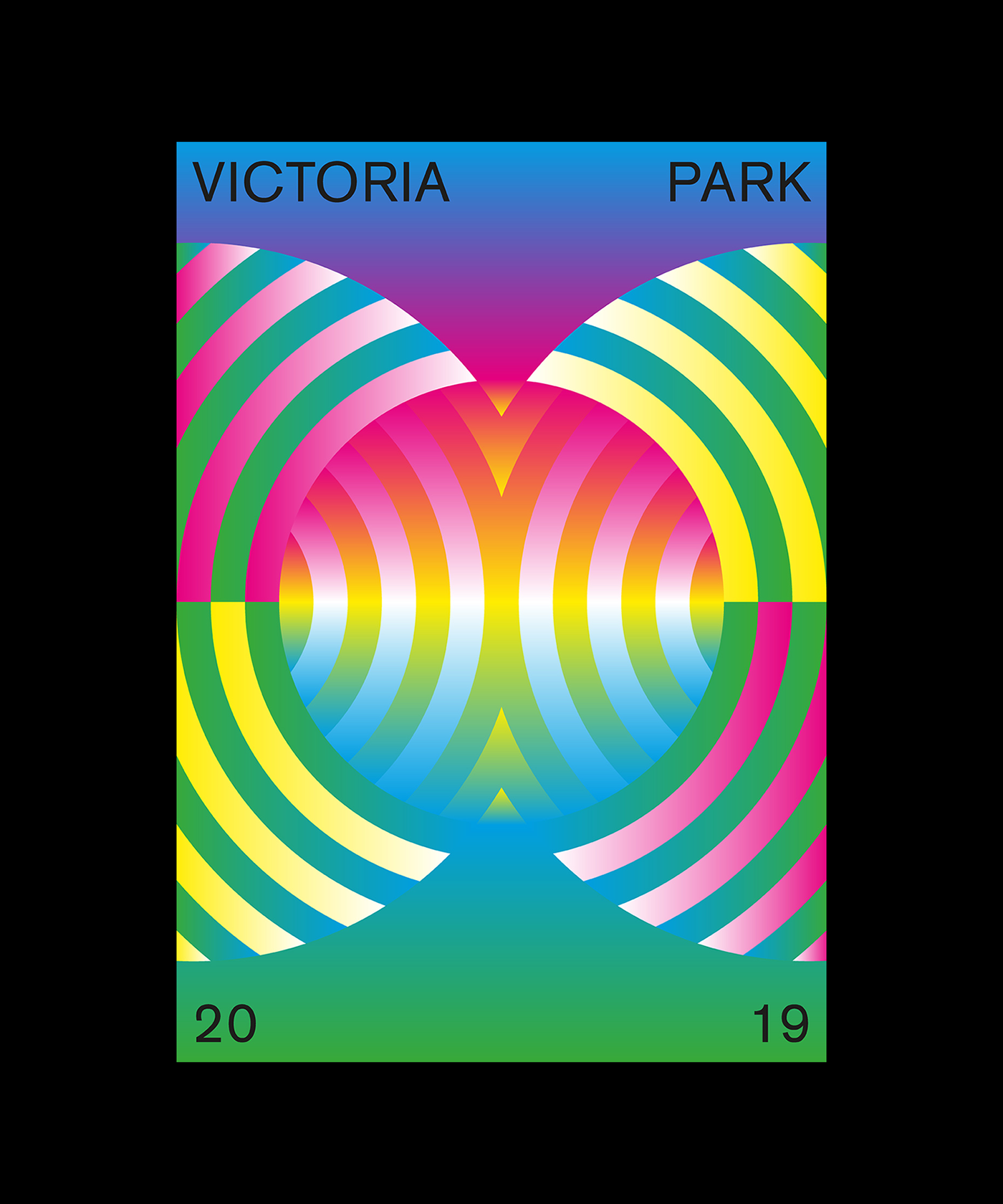 Akzidenz Grotesk All Points East color gradient contest festival graphic design  London poster sunset victoria park