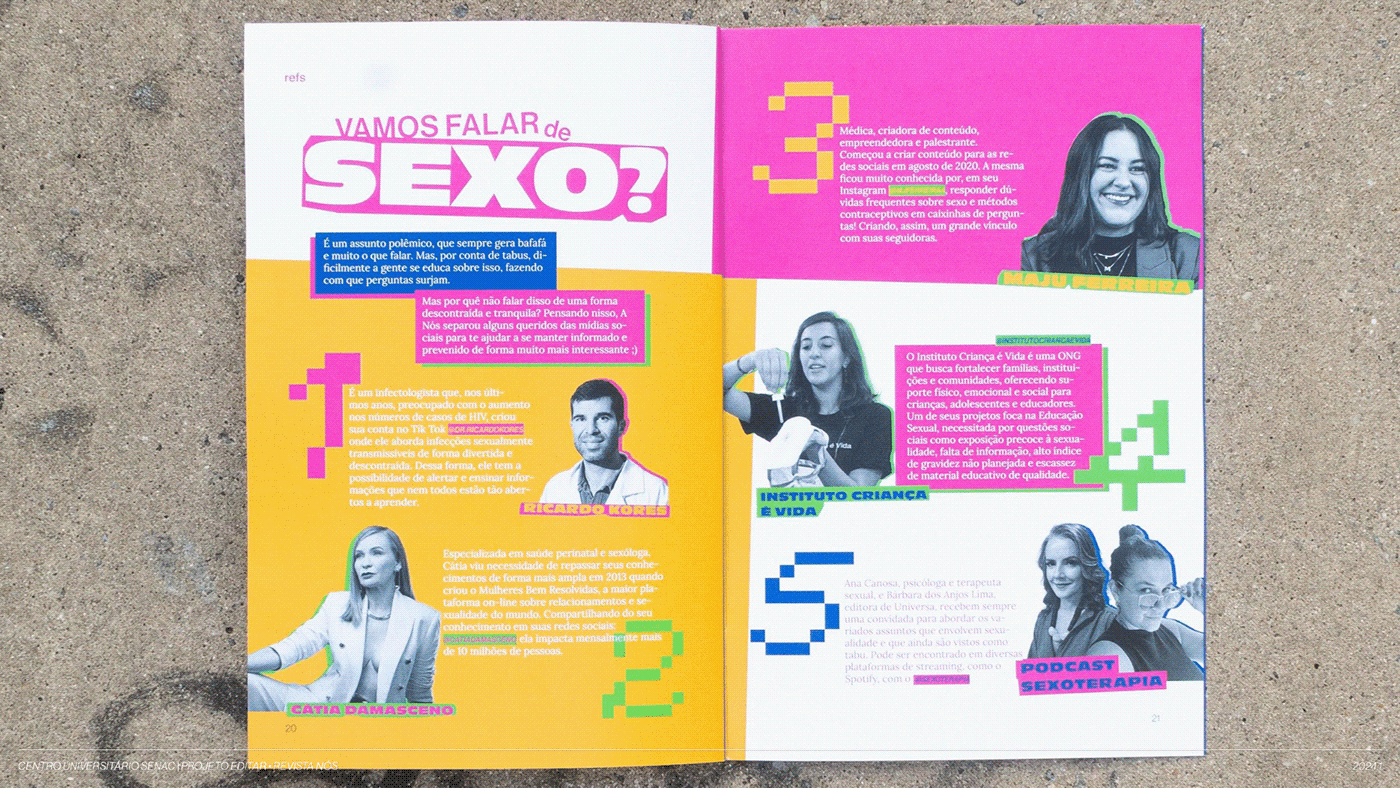 editorial revista magazine print design Educação Sexual