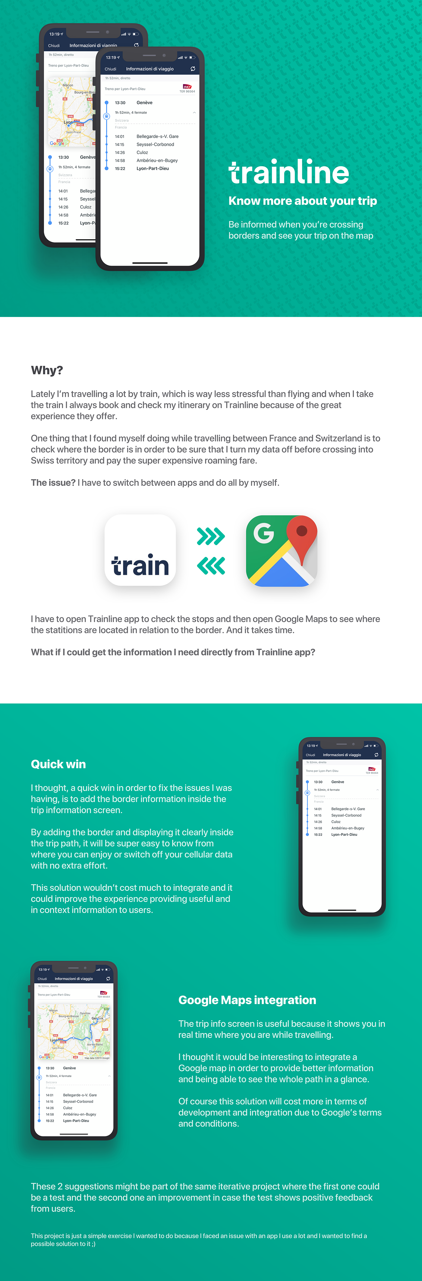 trainline Travel trip information real time train path mvp sncf borders user experience
