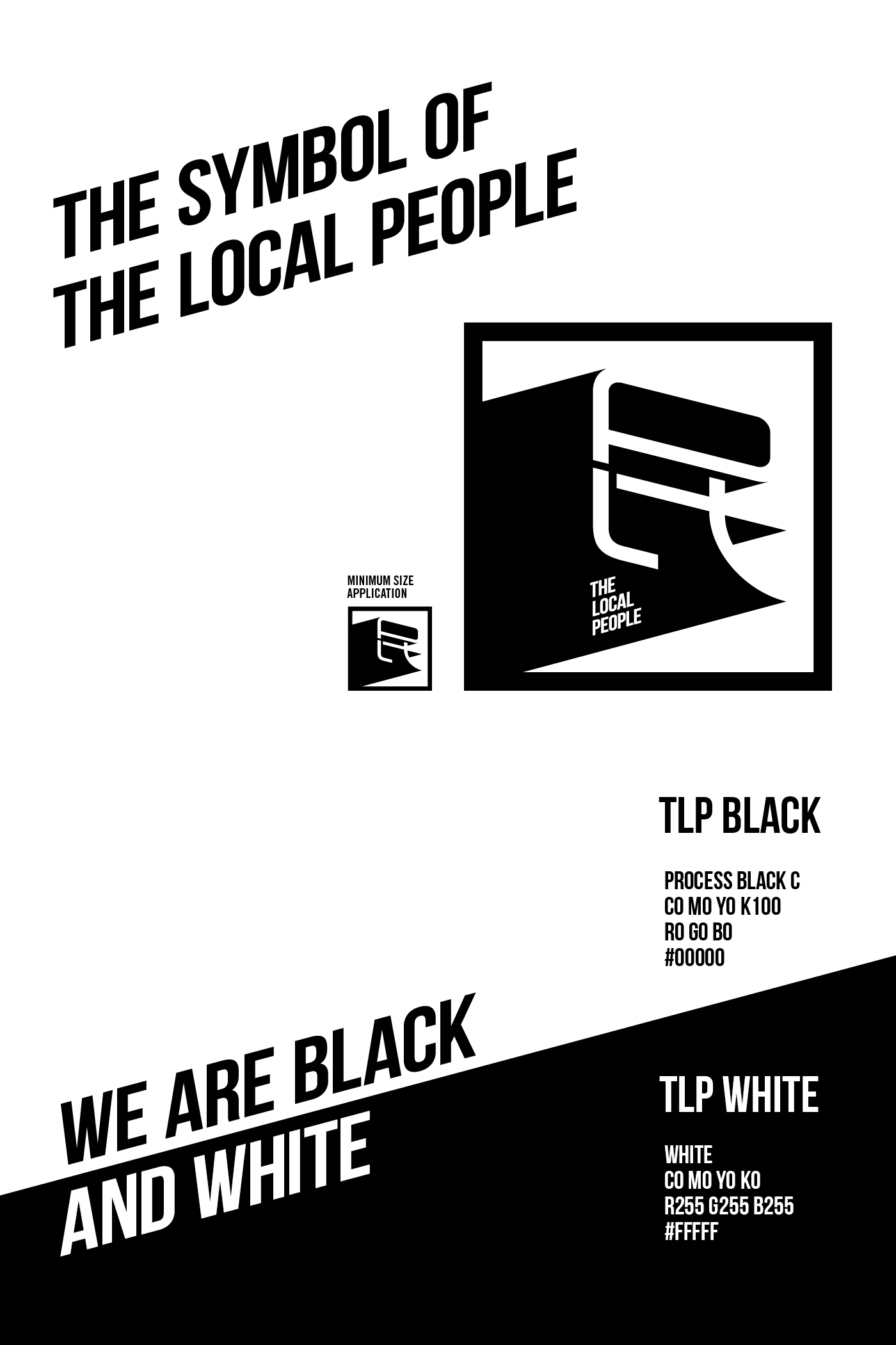cult branding brand identity The Local People TLP art market singapore logo black and white