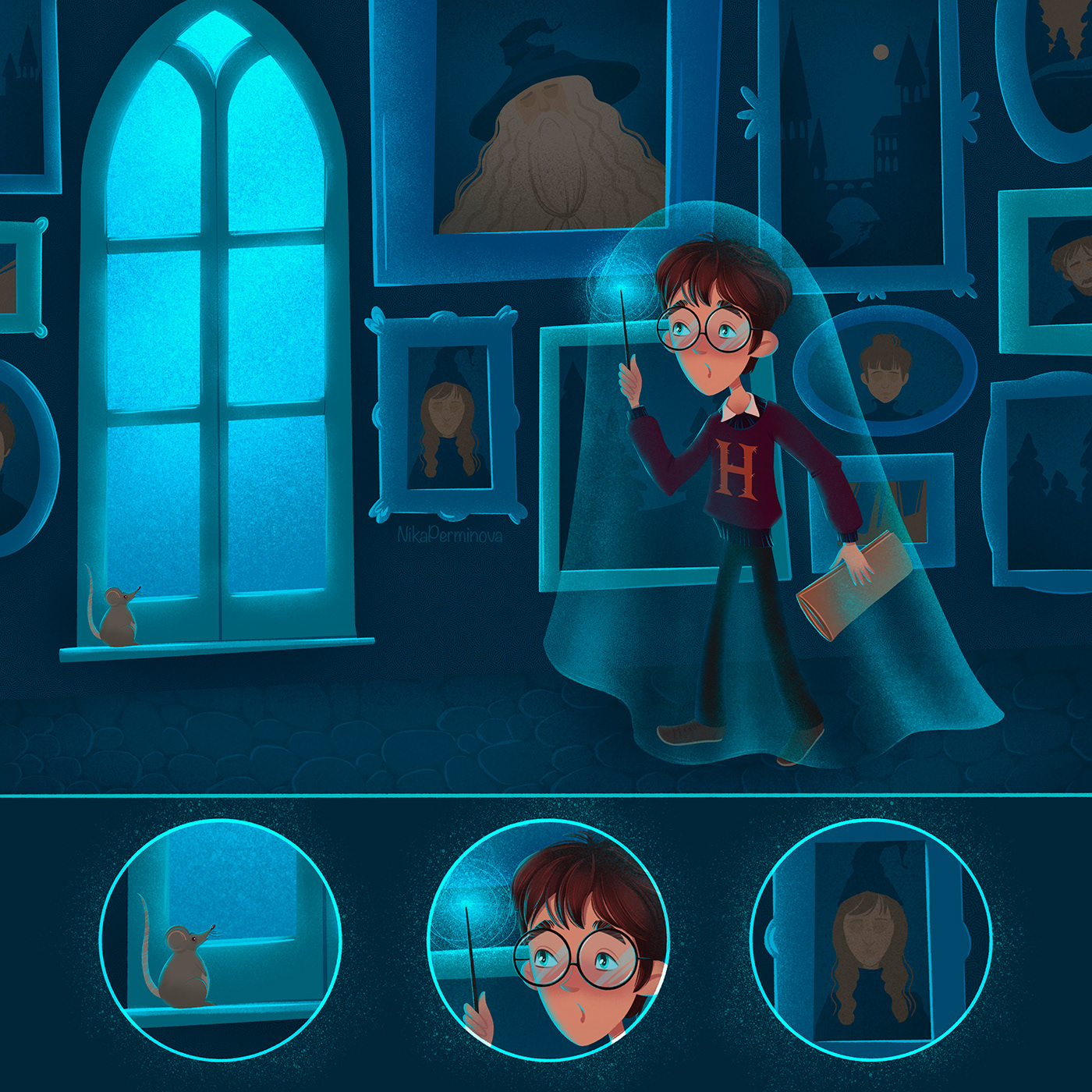 Character Character design  Digital Art  fanart harry potter Hogwarts ILLUSTRATION  Magic   painting   Pottery