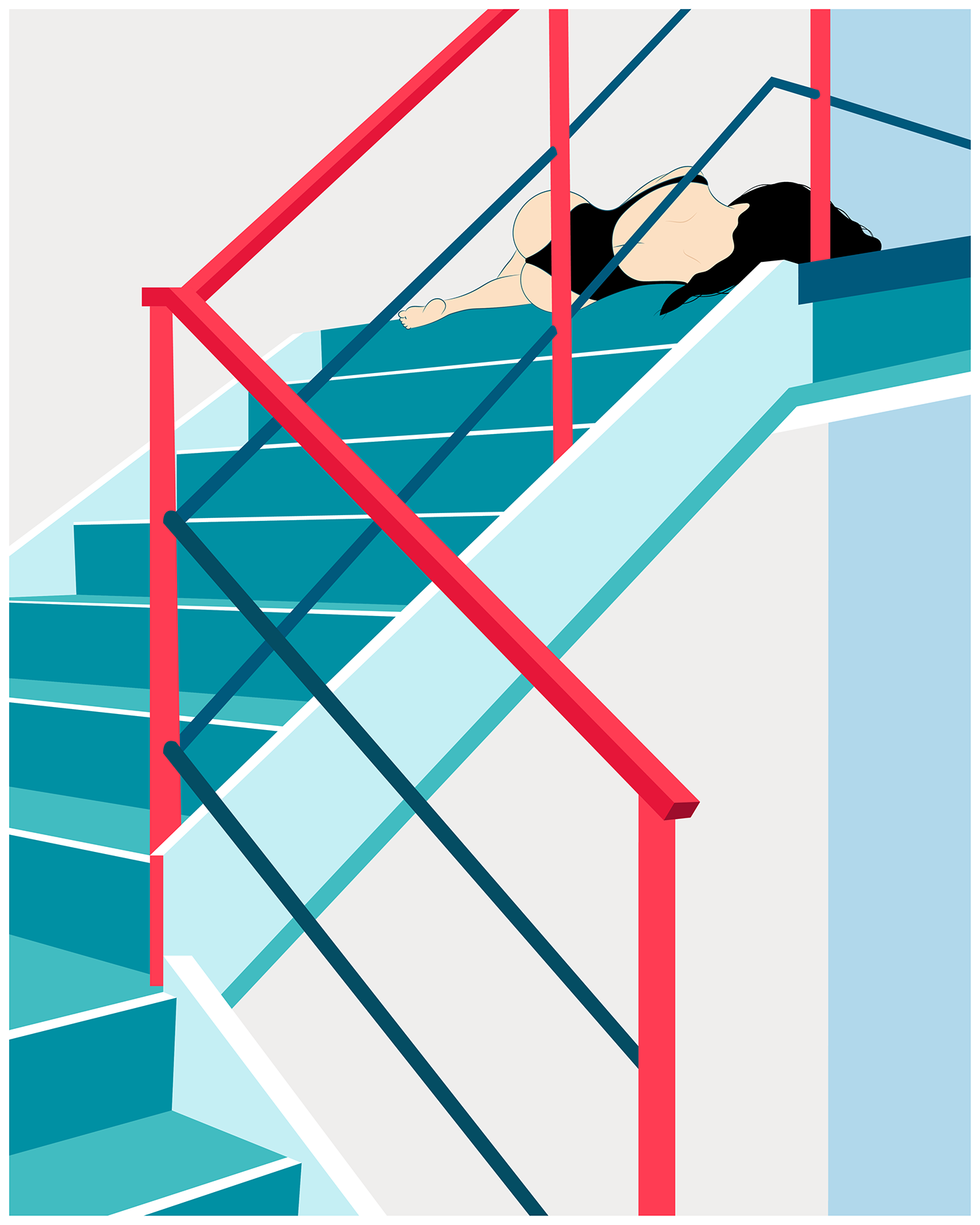 adobe illustrator draw art Digital Art  digital illustration heaven ILLUSTRATION  stairs