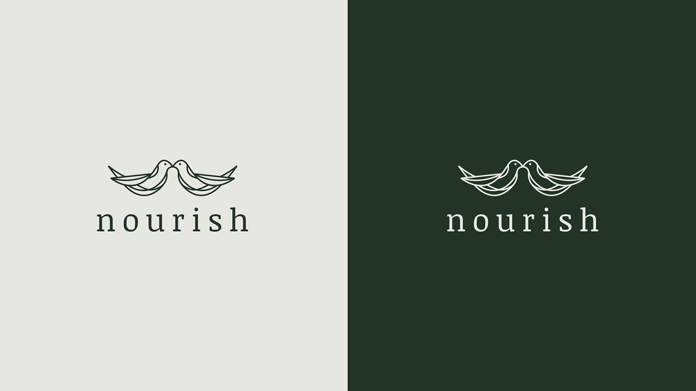 branding  logo identity nourish Nature organic green bird animal Packaging