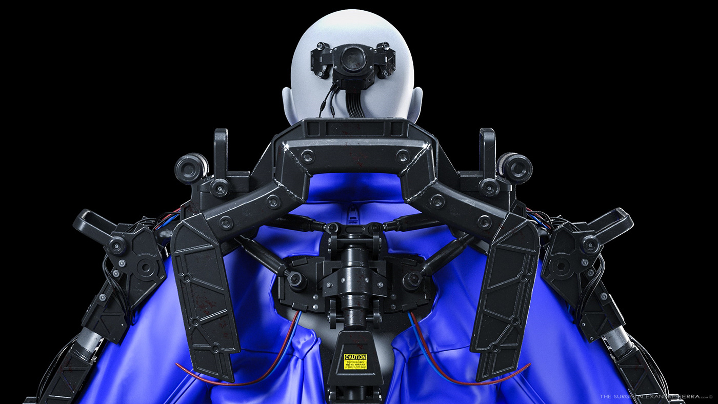 concept design industrial exoskeleton Armor mechanics robotic robot Character game