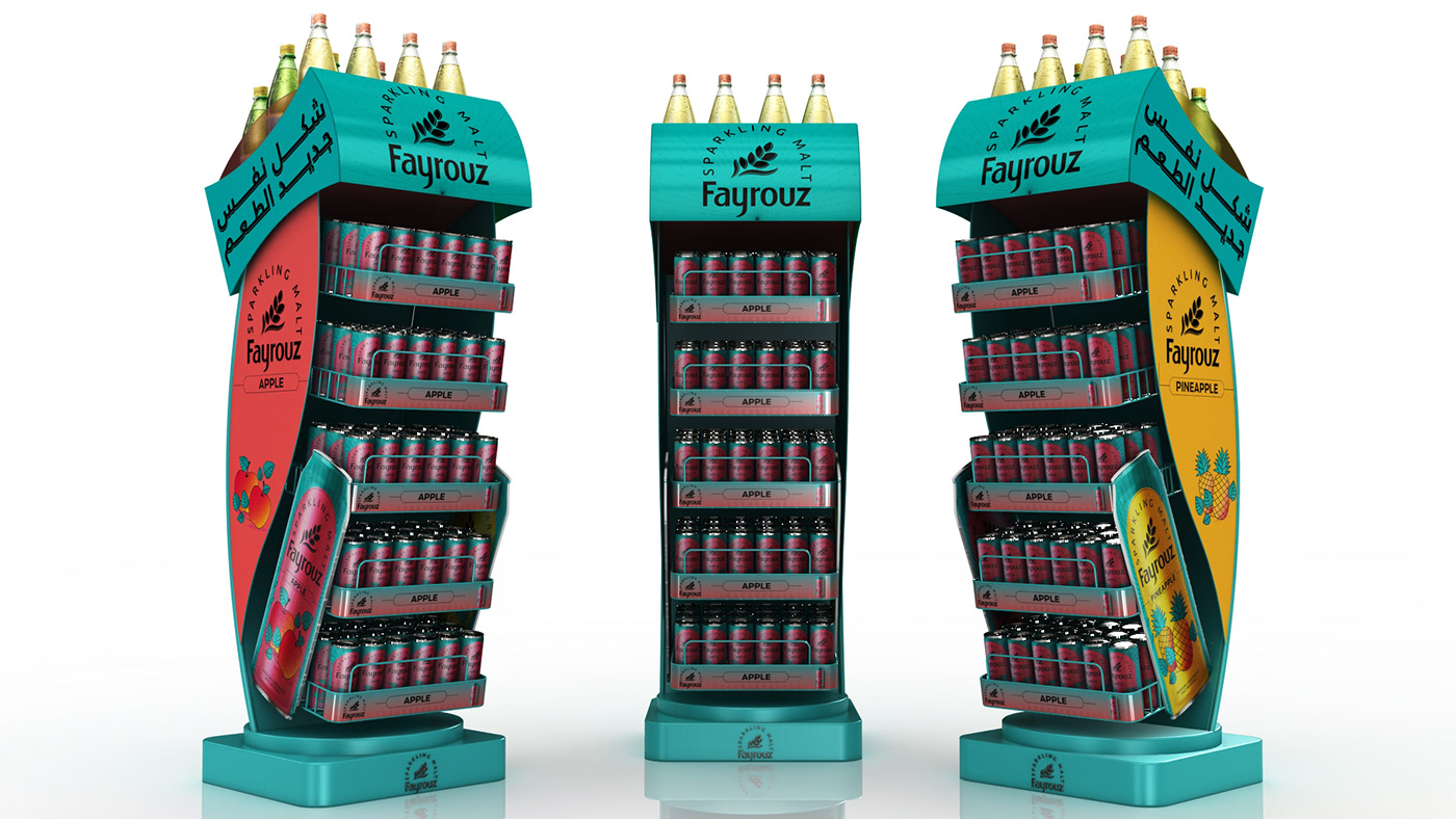 fayrouz Advertising  posm Retail Stand Display gondola Floor Display campaign فيروز