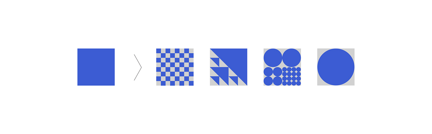 IT ERP branding  identity square blue pixels logo software