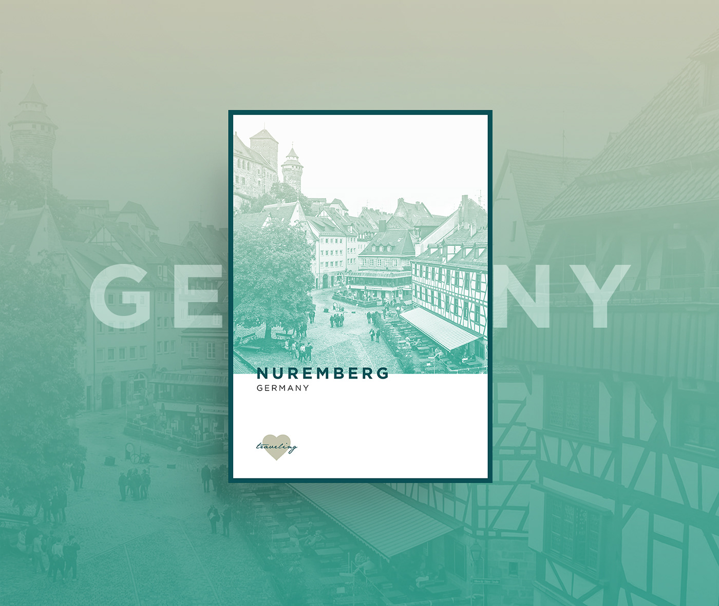 design designer Freelance minimal poster city Travel gradient Italy colors