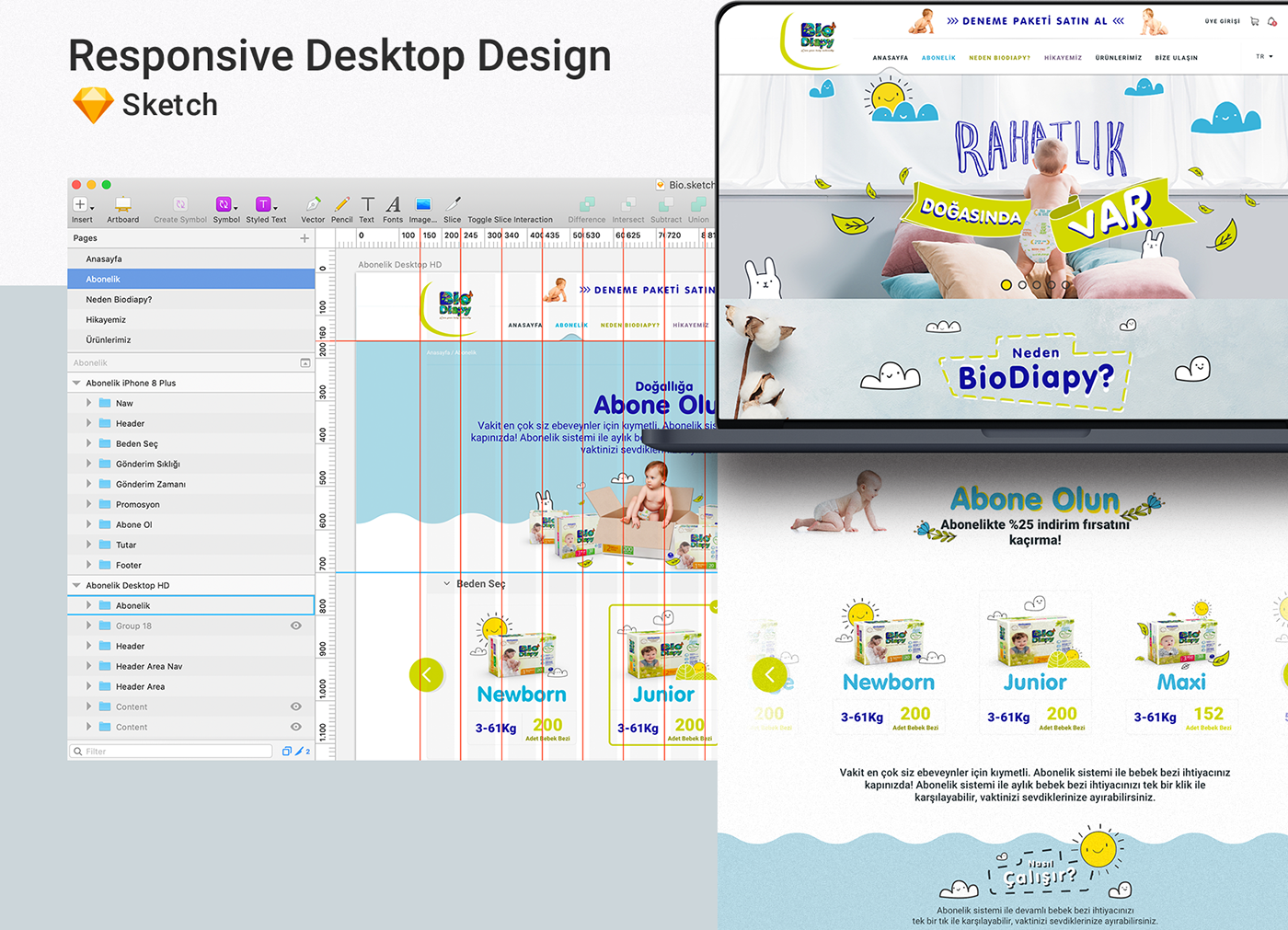 diaper concept Keyvisual UI ux ILLUSTRATION  motion graphic Retuch