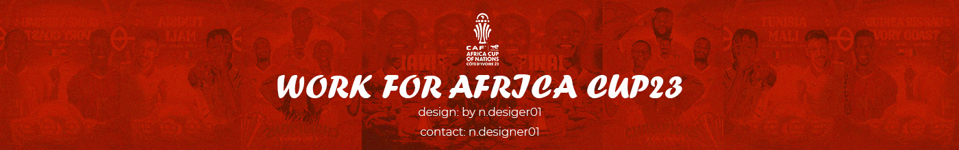 Africa Cup of Nations Maroc Social media post Graphic Designer poster visual identity Sports Design FIFA esports CAN23