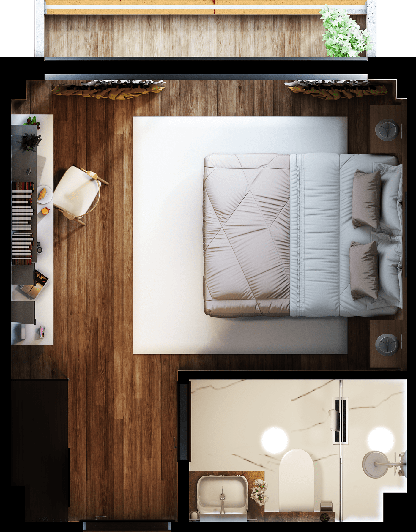 architect architectural design archviz bedroom indoor light model studio vray vray render