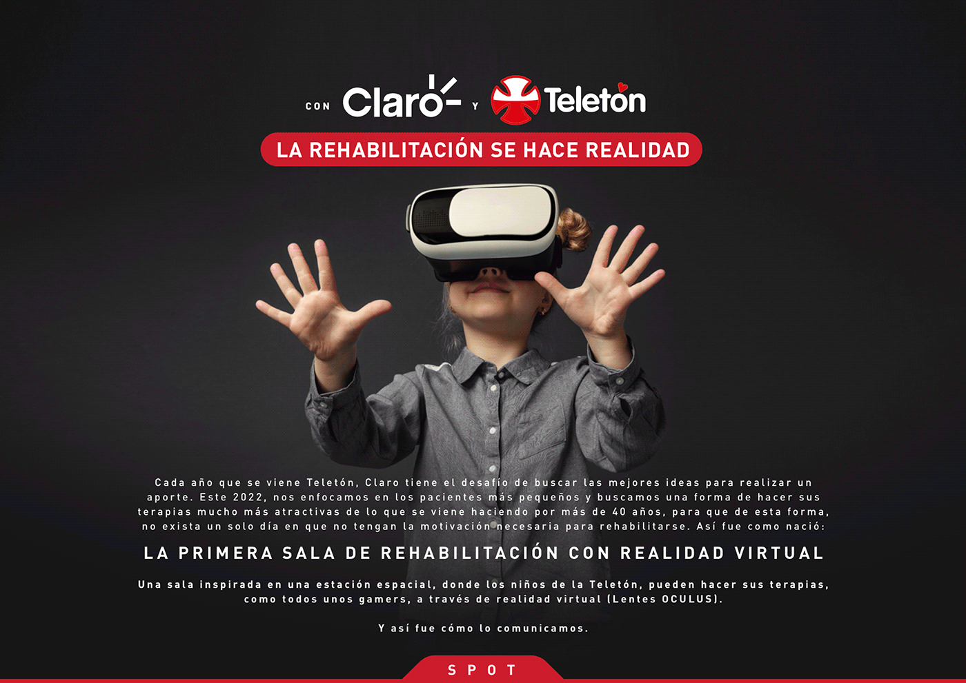 Advertising  claro Health metaverse Oculus rehabilitación rehabilitation Teleton Virtual reality vr