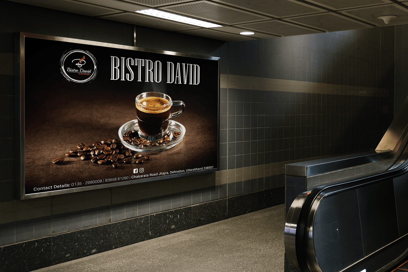 Advertising  banner bilboard design cafe Coffee Creative Design leaflet design