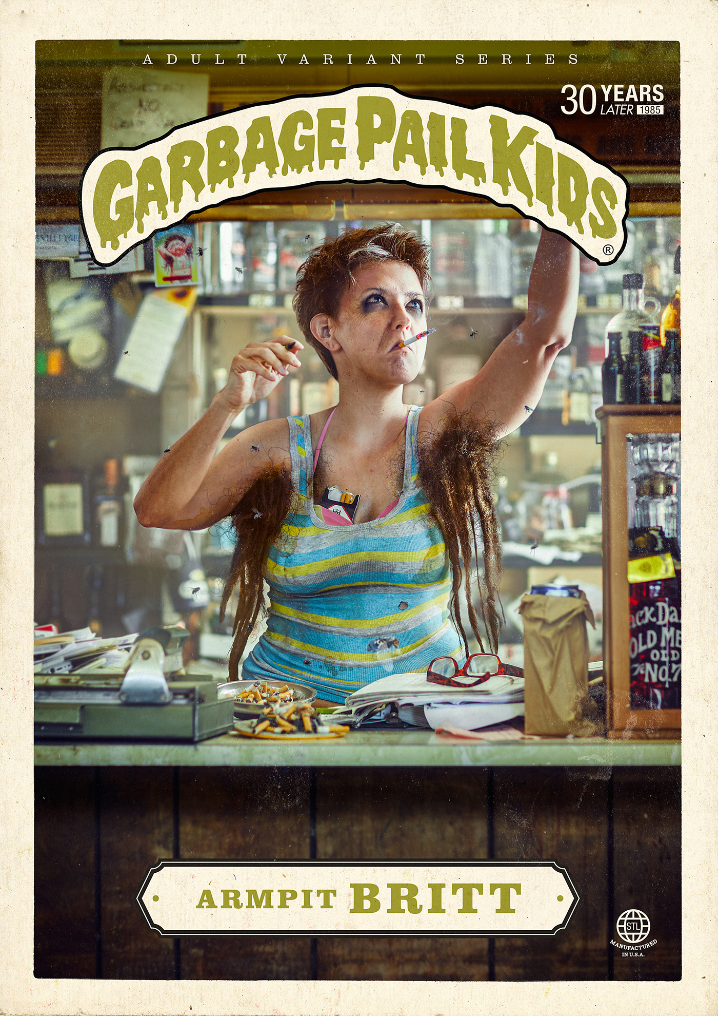 Garbage Pail Kids Fan Art GPK design Composite Affinity Photo Photoshopped photoshop liquify adam bomb barfin barbara bony tony noah body armpit britt clogged duane