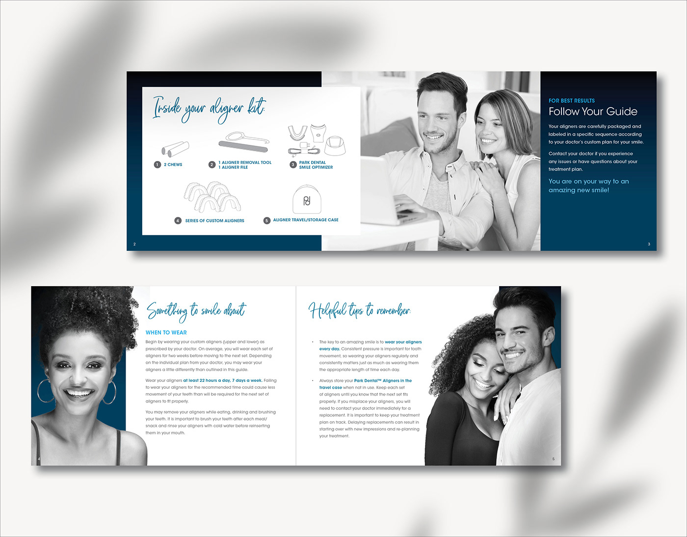 aligners dental brand identity brochure design corporate