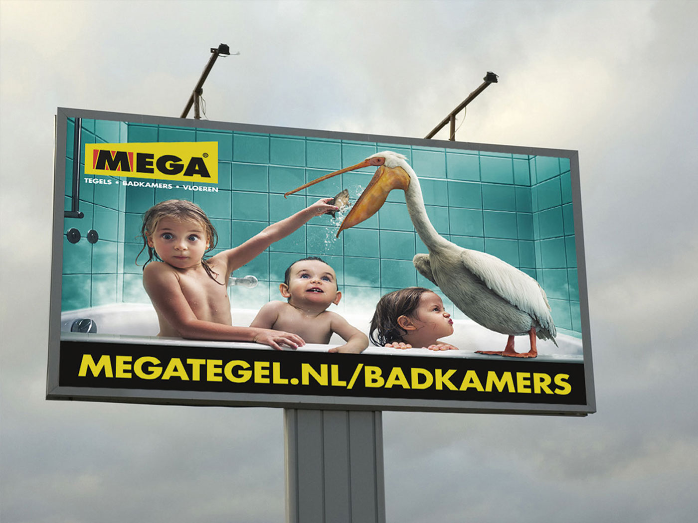 OOH billboard Advertising  activation Megategel