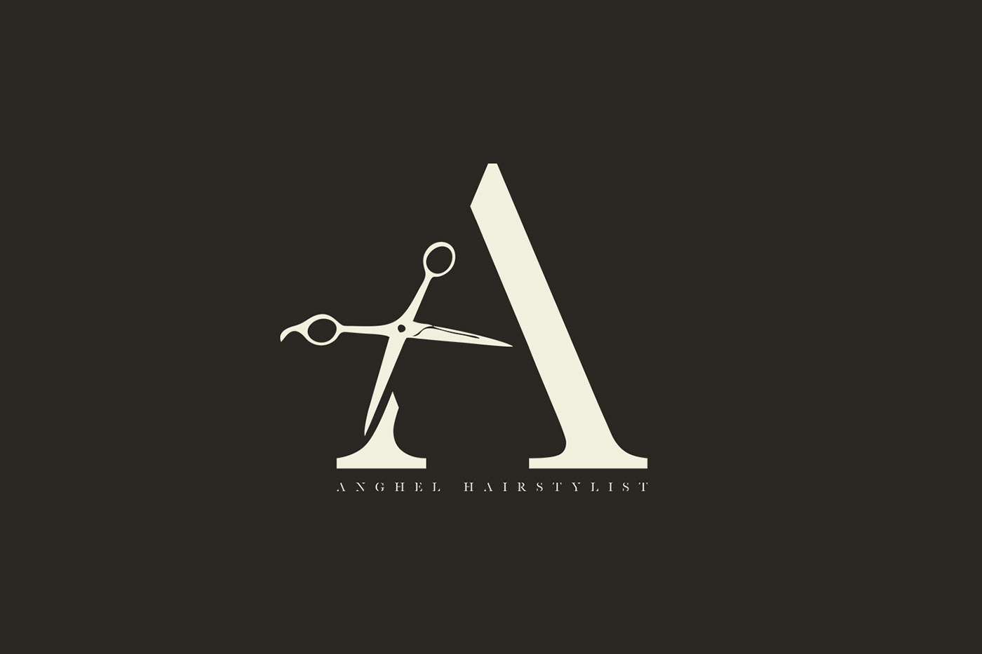 logo logodesign branding  anghelhairstylist anghel Hairstylist hairstyling hair Style serchiscreative