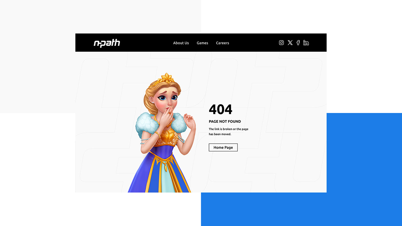 Web Design  UI/UX brand identity game npath games queen link