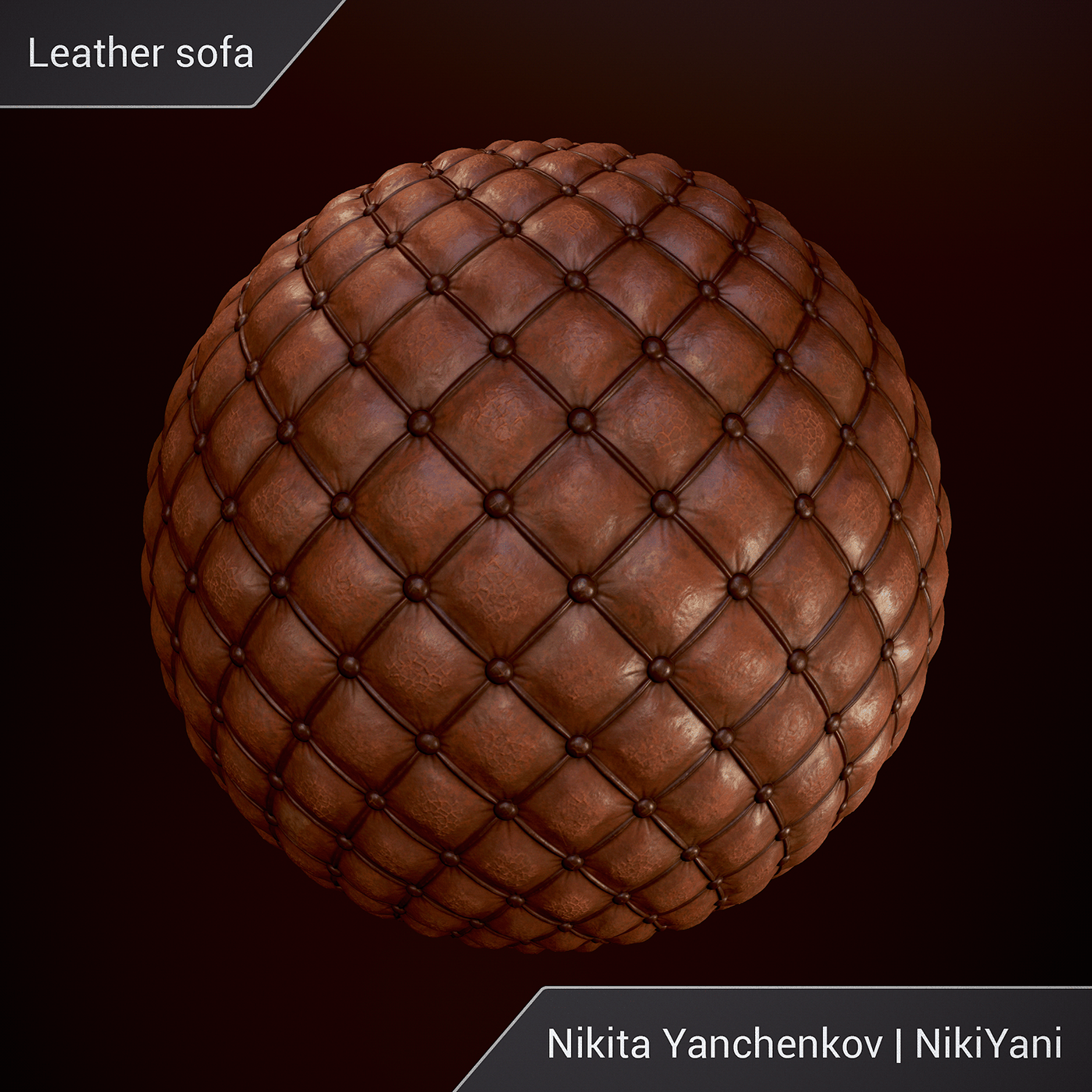 3D CG leather Marmoset material nikiyani sofa substance substance designer  texture