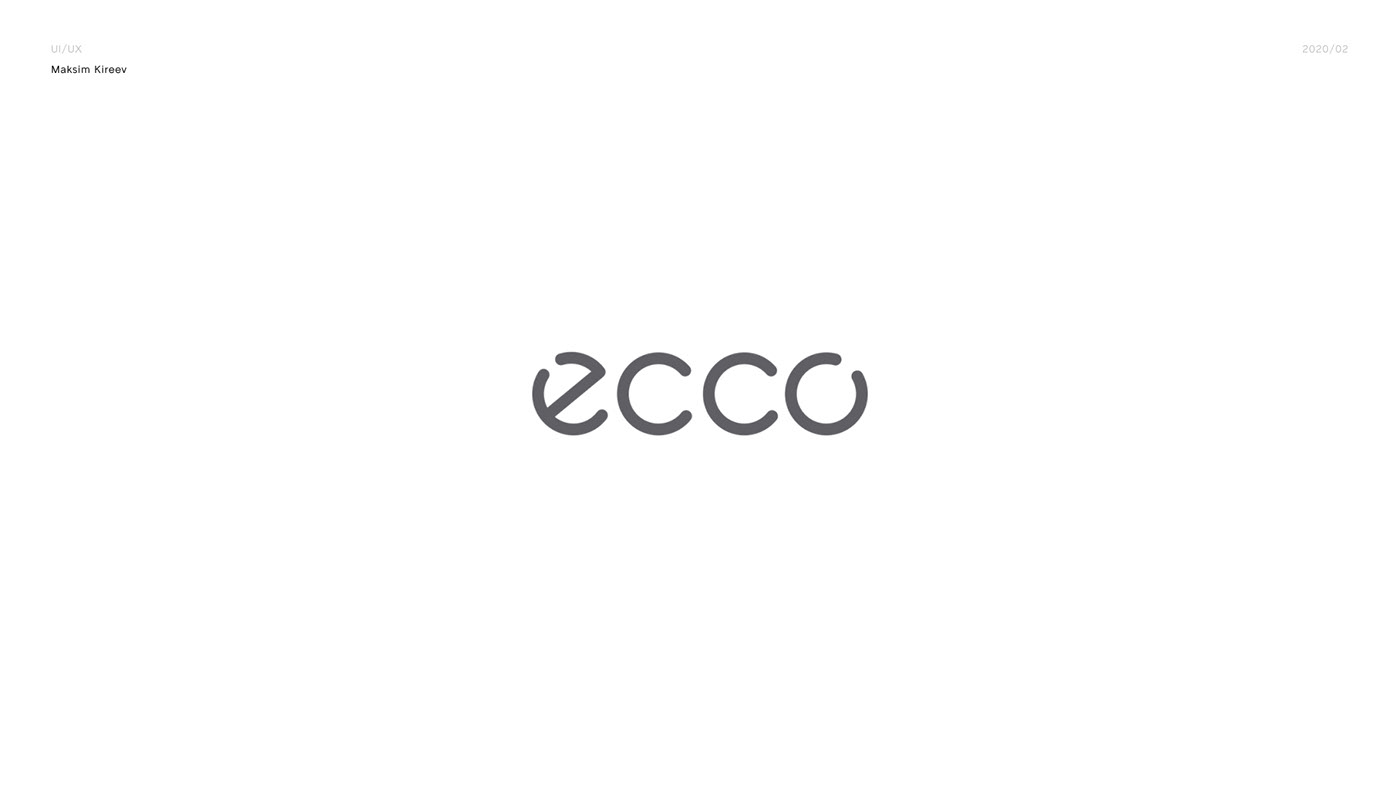 animation  brand ECCO Fashion  online shoes shop UI ux