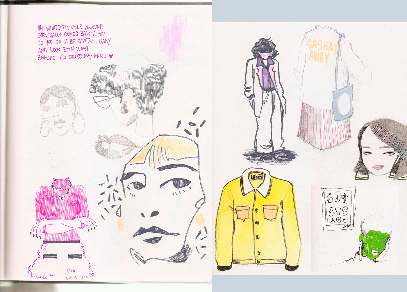 doodles Drawing  Fashion  fashion illustration ILLUSTRATION  ilustracion moda sketchbook tendencias