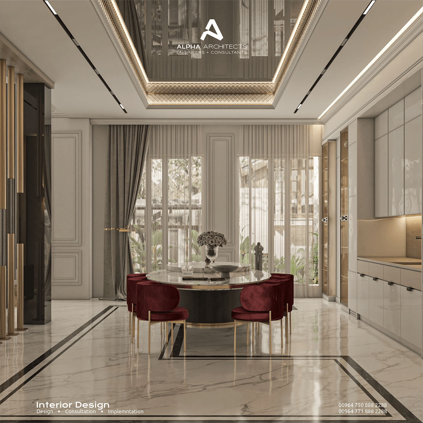 Villa Alpha 3D architecture interior design  exterior luxury design alphabet Karwan