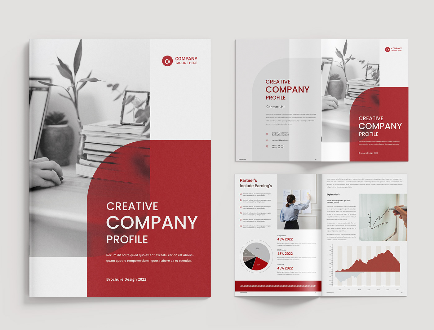 Company profile design company profile brochure design Corporate Brochure annual report