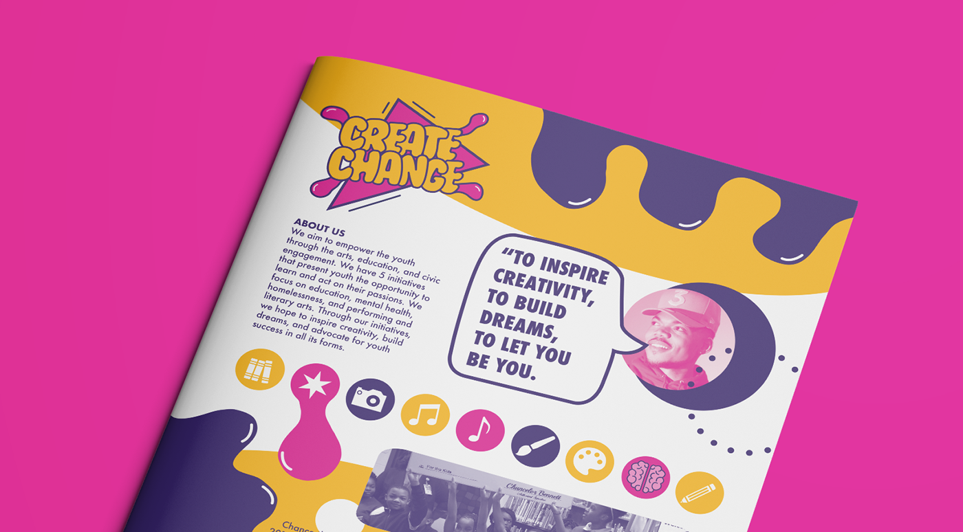 chance the rapper change chicago colorful Create Fun graphic design  newsletter splash