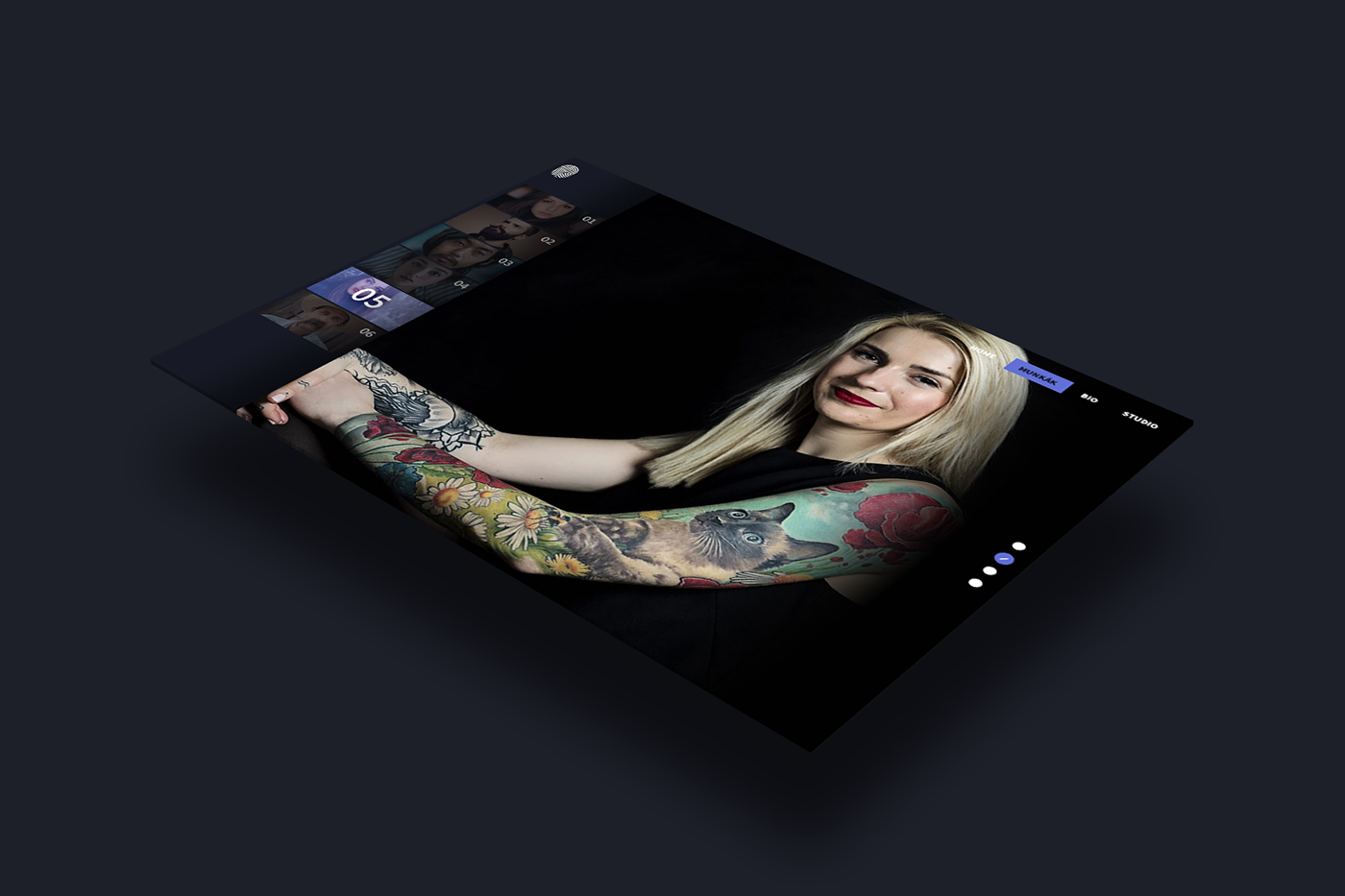 tattoo artist portfolio profile personal ink Webdesign mobile