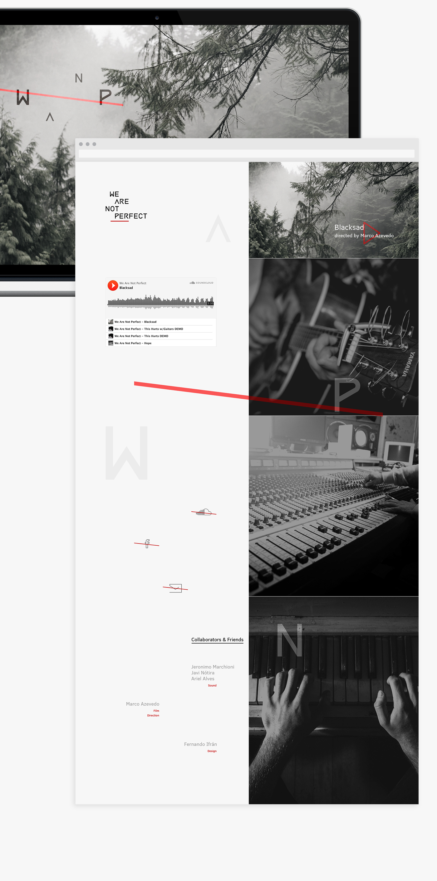 Adobe Portfolio logo music project rock indie Responsive Website concept mobile