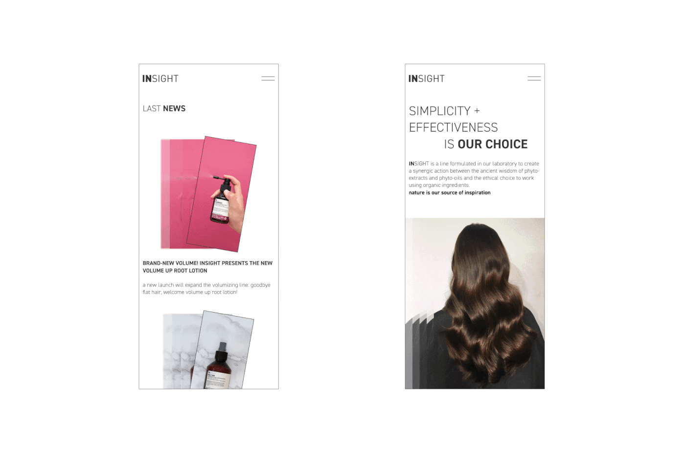 adobexd cosmetics e-commerce Figma hair haircare products Insight redesign tilda Website