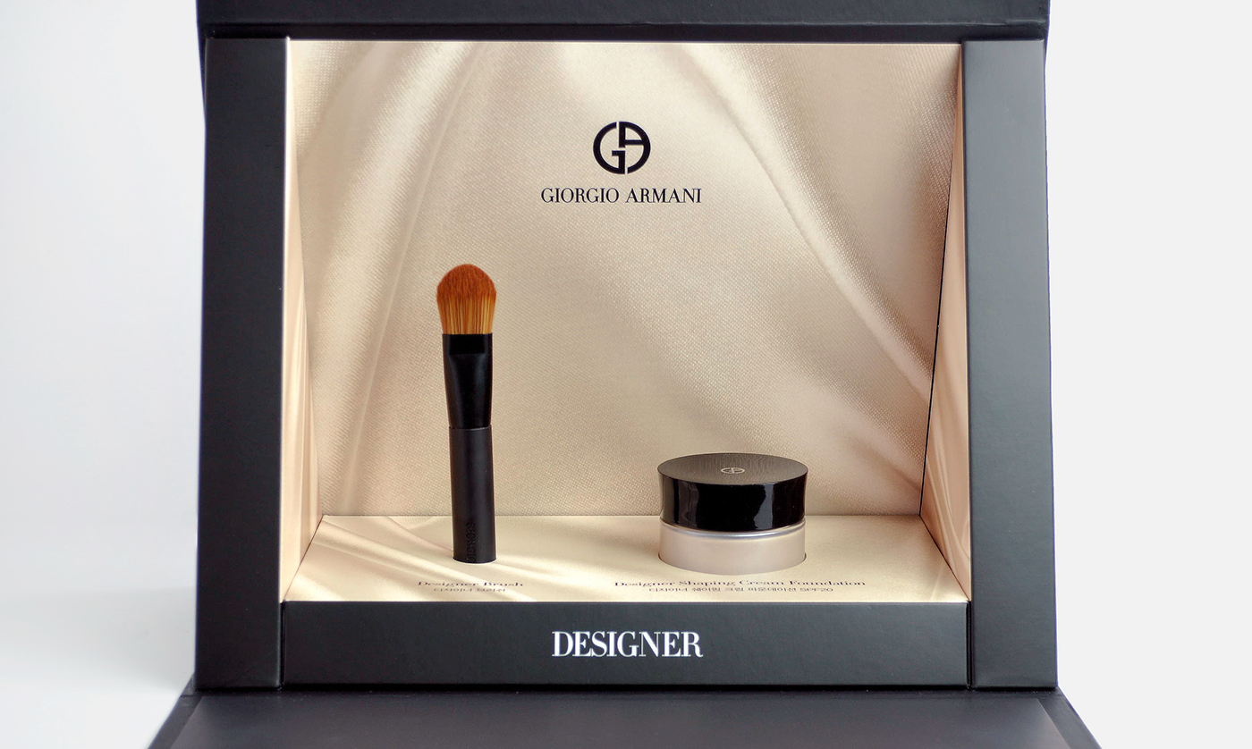 Giorgio Armani press kit package luxury brand Cosmetic HEAZ