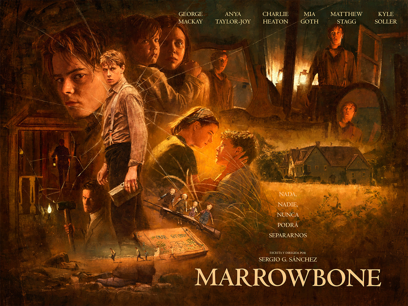 Advertising  Marrowbone movie poster Anya Taylor-Joy charlie heaton