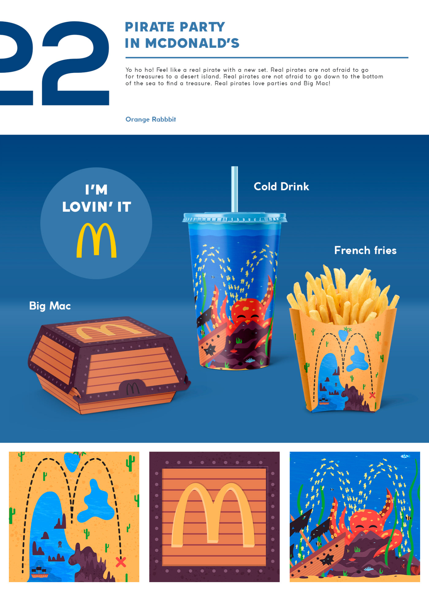 design drink Food  ILLUSTRATION  McDonalds package Packaging Character design  graphic Pack