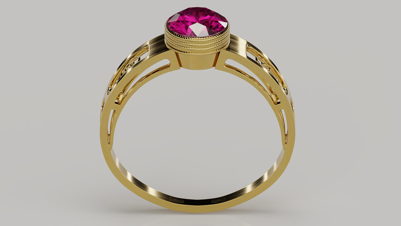 grafika wizualizacja 3D biżuteria graphics jewelry visualisation druk 3d 3d printing