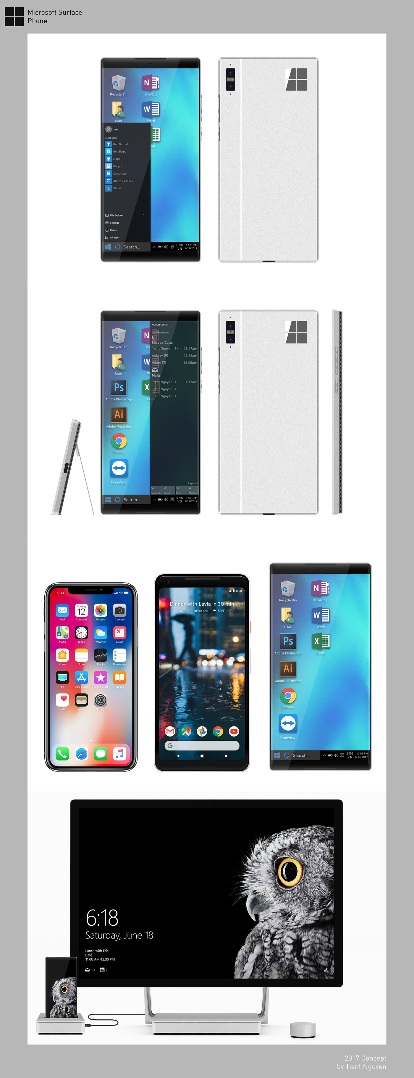 smartphone concept phone Microsoft surface surface phone concept mobile photoshop Illustrator