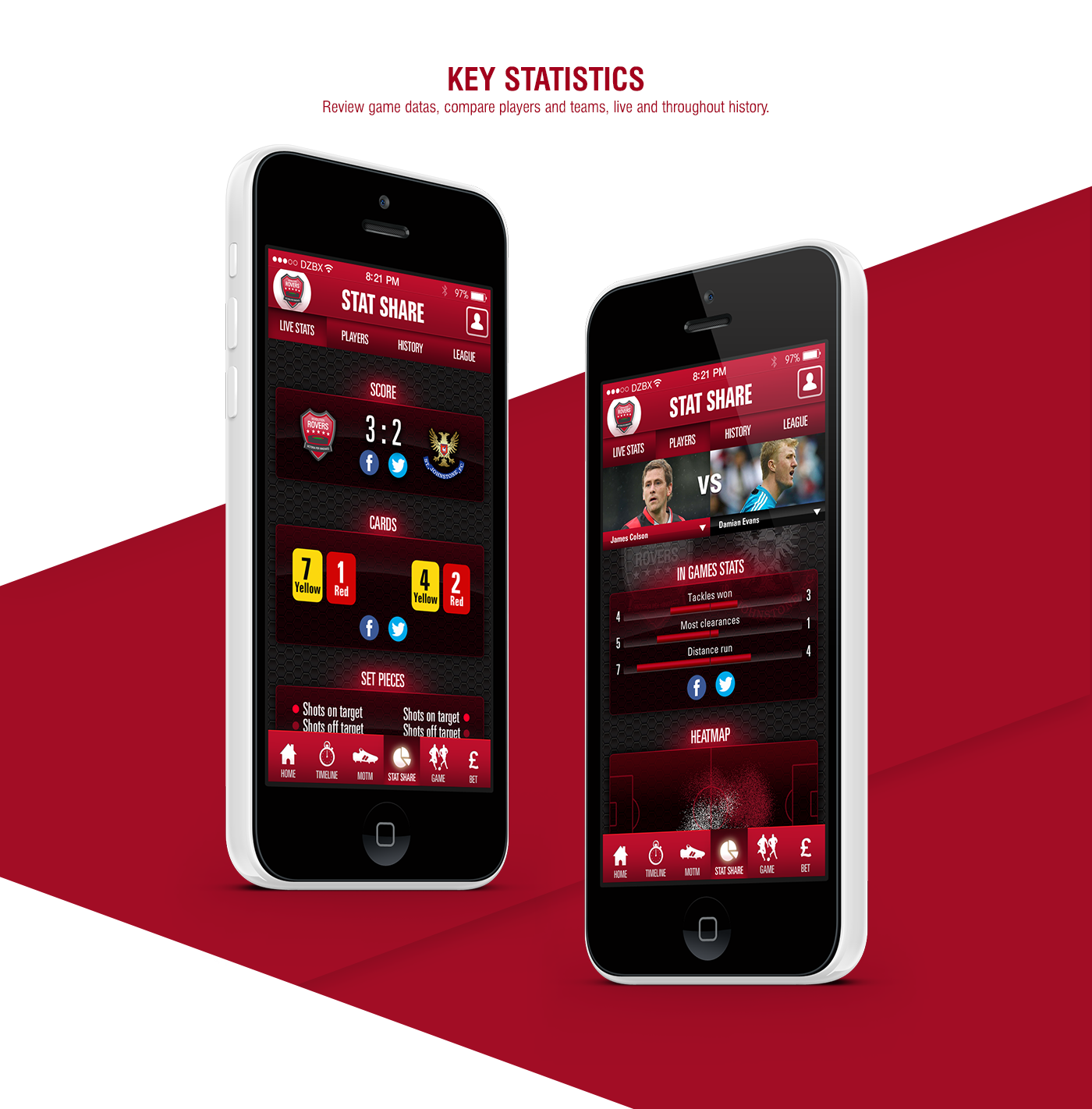app UI GUI iphone football ios Interface red sport
