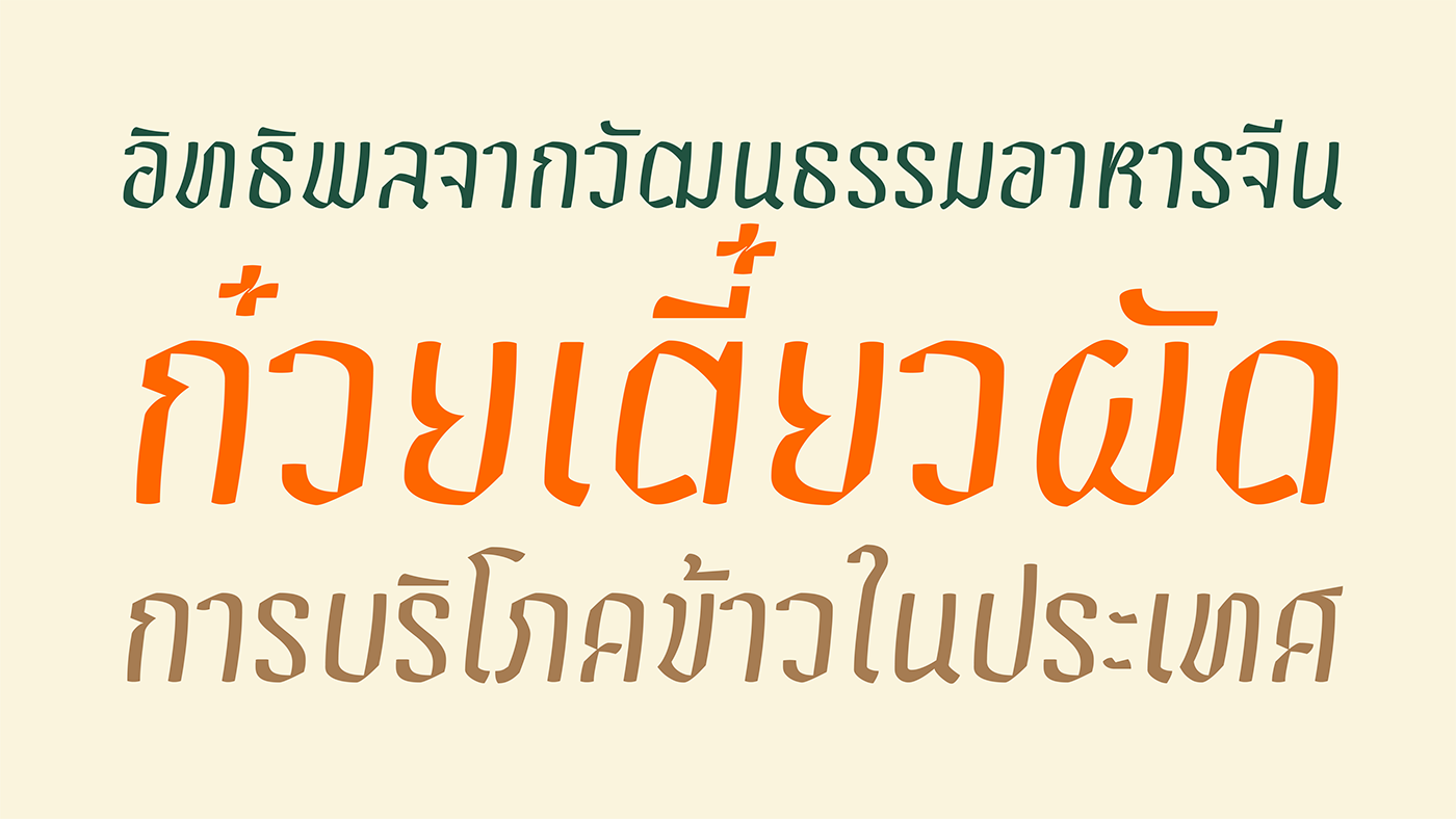 Thai Font Typeface