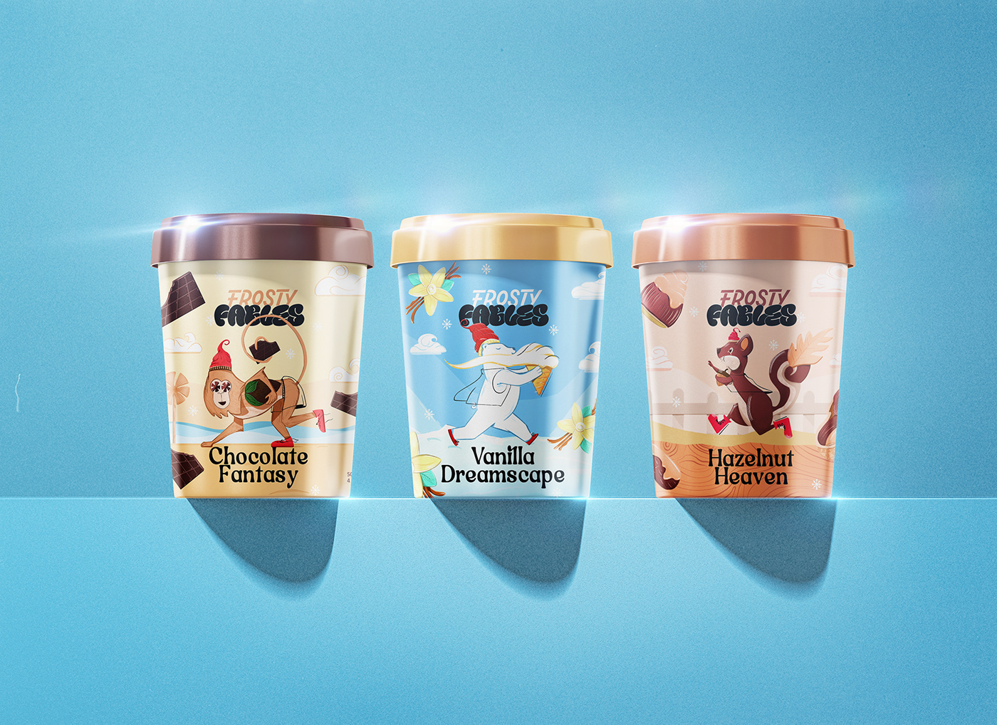 ice cream Packaging design packaging design package ILLUSTRATION  Gelato Food  branding  Character design 