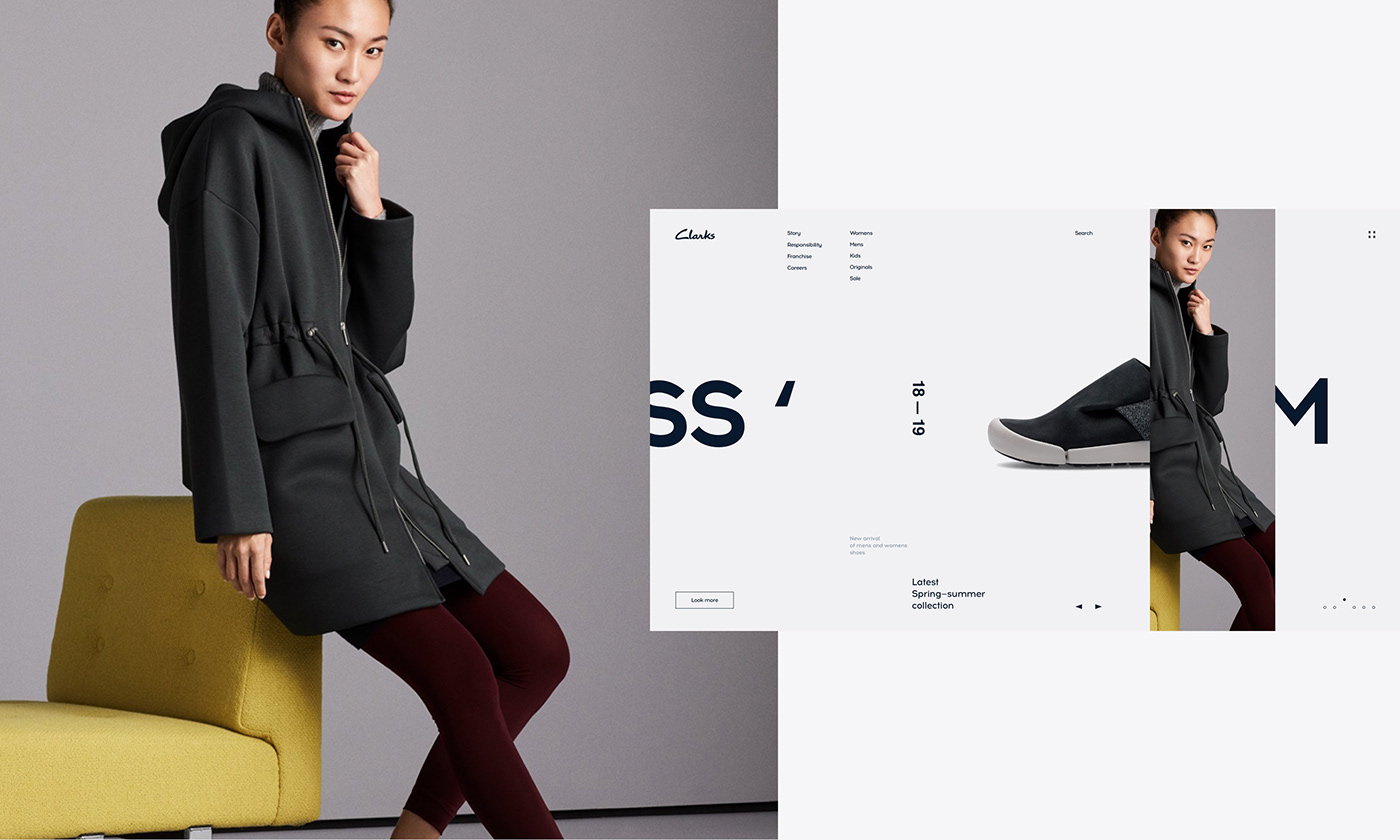 Web store shop shoes Ecommerce Minimalism clean