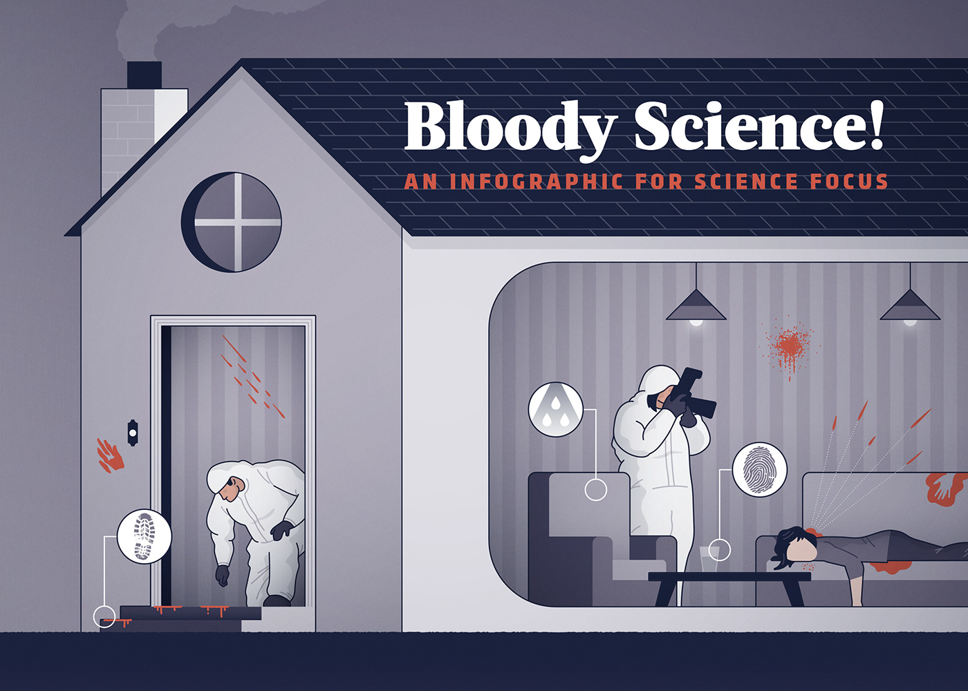 magazine infographic science blood crime police Data information design editorial Layout