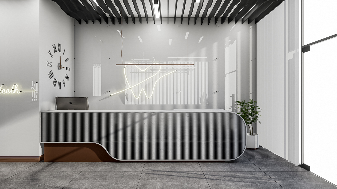 architectural clinic dental design Interior lounge Unit