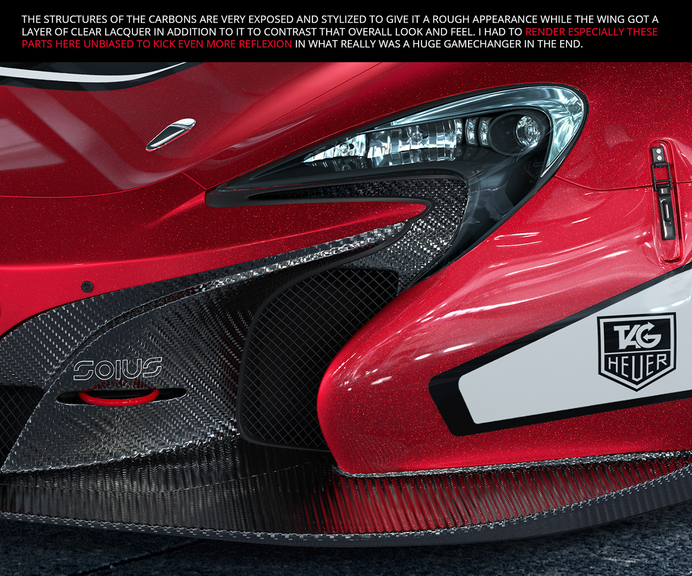 CGI 3D car Photography  rendering retouching  shading lighting McLaren digital