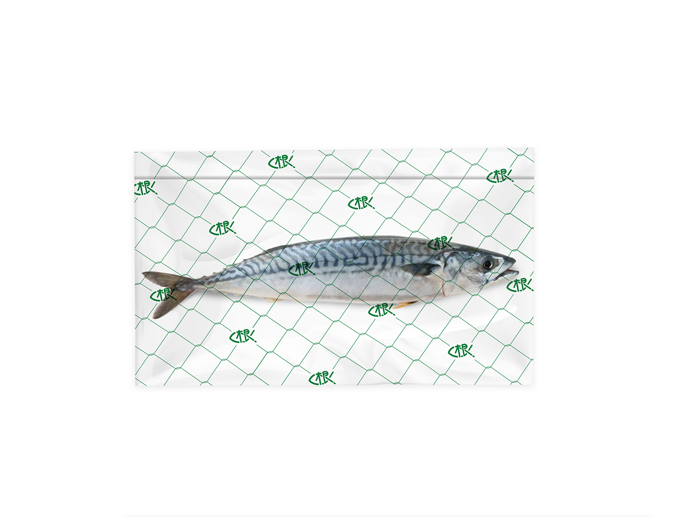 fish seafood branding  logo Logotype fish net green Koon namecard market