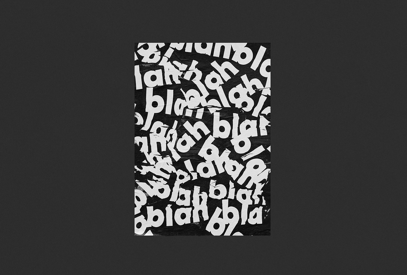 poster Exhibition  typography   Experimentation bw bold Poster Design graphic design  Chat words