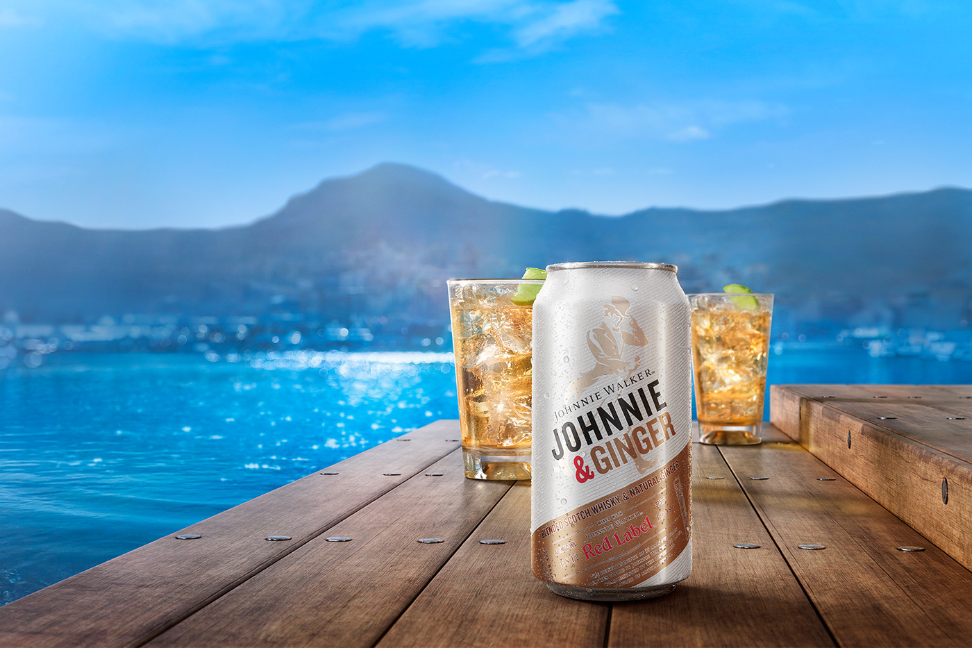 Johnnie Walker ginger Spritz drink can 3D visual state